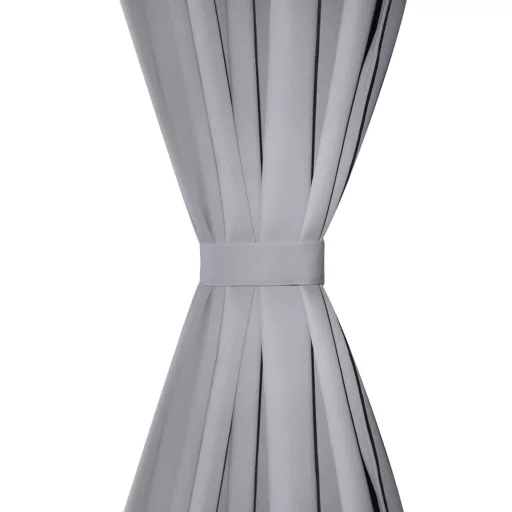 2 db szürke sötétítőfüggöny fémkarikákkal 135 x 245 cm