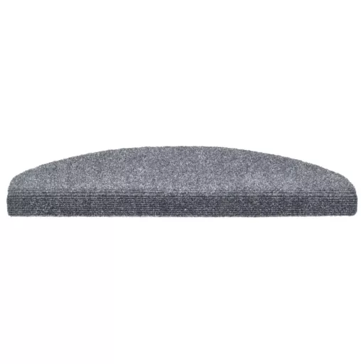 15 db öntapadós lépcsőszőnyeg 65 x 21 x 4 cm világosszürke félkör alakú nagy