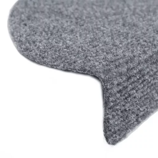 15 db öntapadós lépcsőszőnyeg 65 x 21 x 4 cm világosszürke félkör alakú nagy