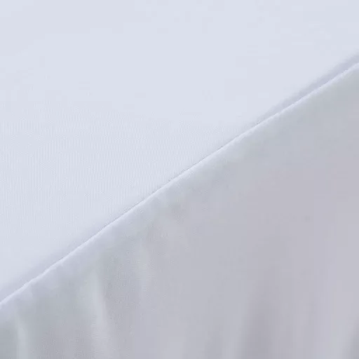 2 darab fehér sztreccs asztalszoknya 243 x 76 x 74 cm