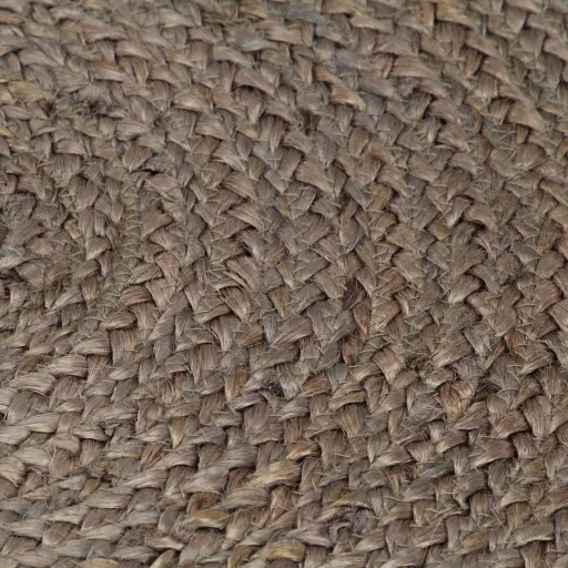 Szürke kézzel font kör alakú jutaszőnyeg 90 cm