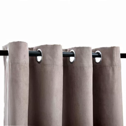 2 db tópszínű sötétítőfüggöny fémgyűrűkkel 140 x 175 cm