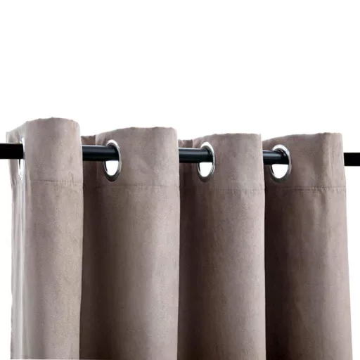 2 db tópszínű sötétítőfüggöny fémgyűrűkkel 140 x 225 cm