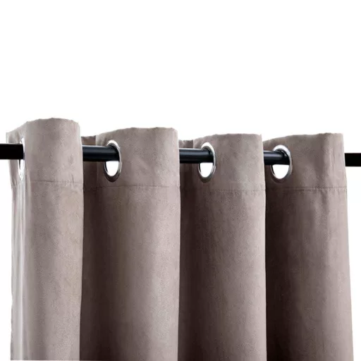 2 db tópszínű sötétítőfüggöny fémgyűrűkkel 140 x 245 cm