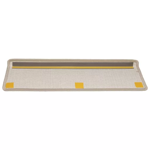 15 db lépcsőszőnyeg 65 x 21 x 4 cm bézs téglalap alakú széllel