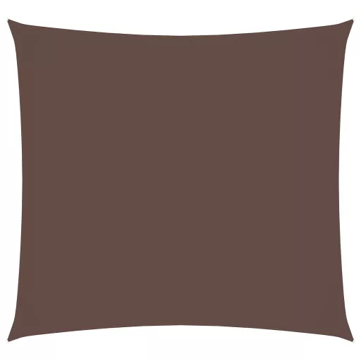Barna négyzet alakú oxford-szövet napvitorla 3 x 3 m