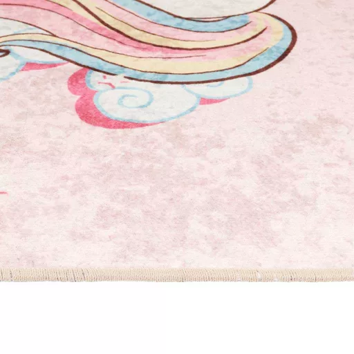 Pink mosható unikornisos gyerekszőnyeg 160x230 cm