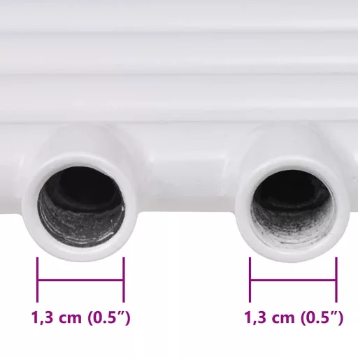 Fürdőszobai egyenes törölközőradiátor központi fűtéssel 500 x 764 mm