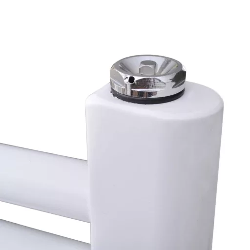 Fürdőszobai törölközőszárító radiátor központi fűtéssel oldalsó és középső csatlakozóval ívelt 500 x 764 mm