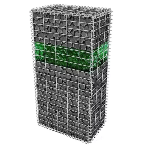 Gabion kerti üveg kő zöld 60-120 mm 25 kg