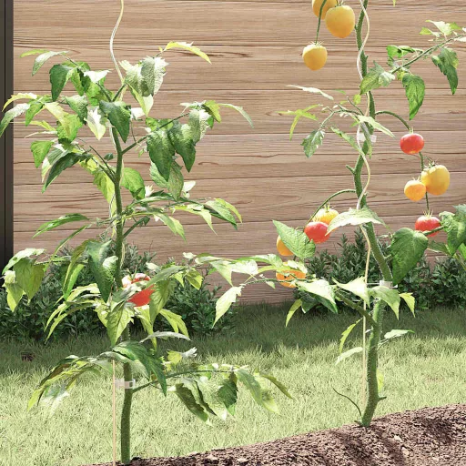 5 db spirál alakú horganyzott acél növény támaszték 110 cm