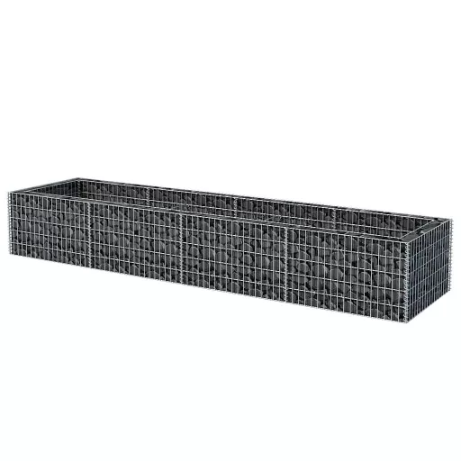 Acél gabion magaságyás 360 x 90 x 50 cm