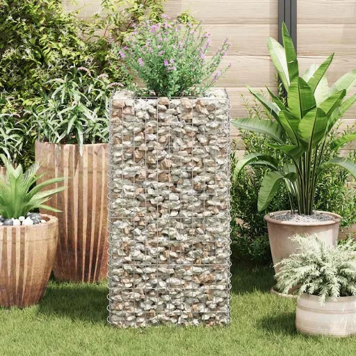 Acél gabion magaságyás 50 x 50 x 100 cm
