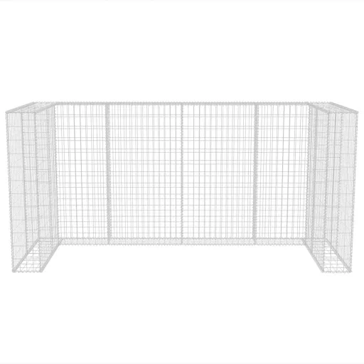 Acél gabion 3 db gurulós kukához 250 x 100 x 120 cm
