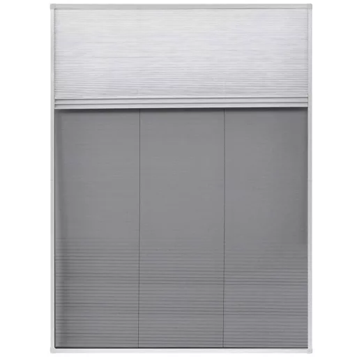Pliszé ablak szúnyogháló alumíniumból árnyékolóval 60 x 80 cm
