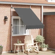 Kézzel feltekerhető antracit napellenző 150 cm