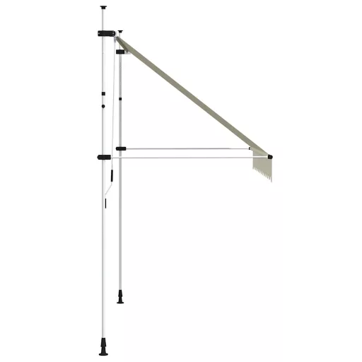 Kézzel feltekerhető krémszínű napellenző 250 cm