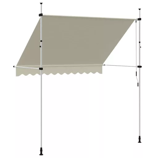 Kézzel feltekerhető krémszínű napellenző 250 cm