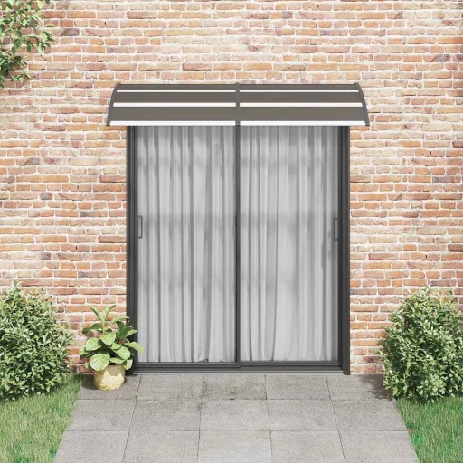 Fekete polikarbonát ajtóelőtető 200 x 75 cm