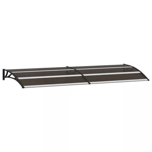Fekete polikarbonát ajtóelőtető 240 x 75 cm