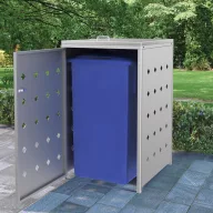   Rozsdamentes acél keret gurítható szemeteskukához 240 liter