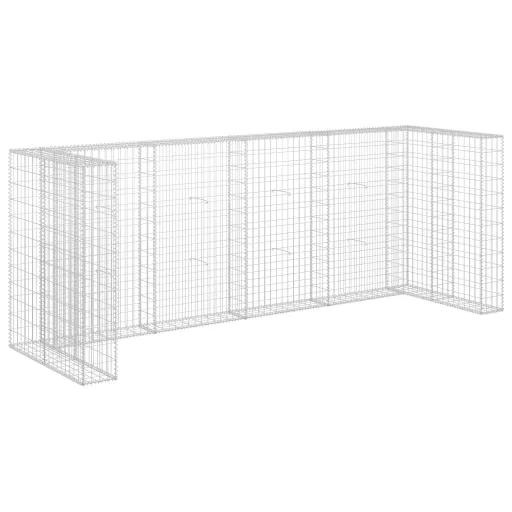 Horganyzott acél gabionfal szemeteskukákhoz 320 x 100 x 120 cm