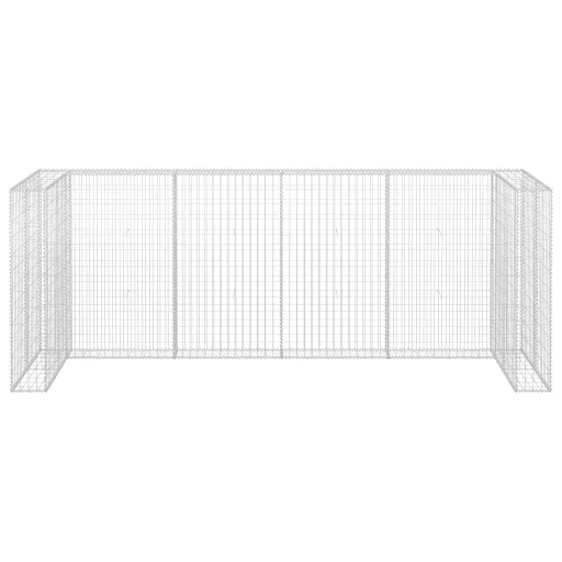 Horganyzott acél gabionfal szemeteskukákhoz 320 x 100 x 120 cm
