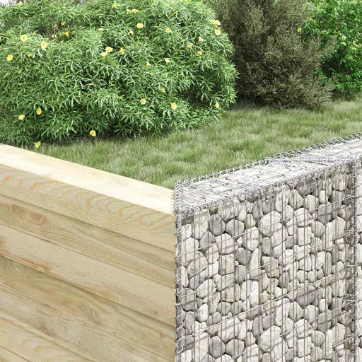 Trapéz alakú horganyzott acél gabion magaságyás 80x20x100 cm
