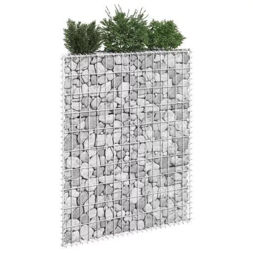 Trapéz alakú horganyzott acél gabion magaságyás 80x20x100 cm