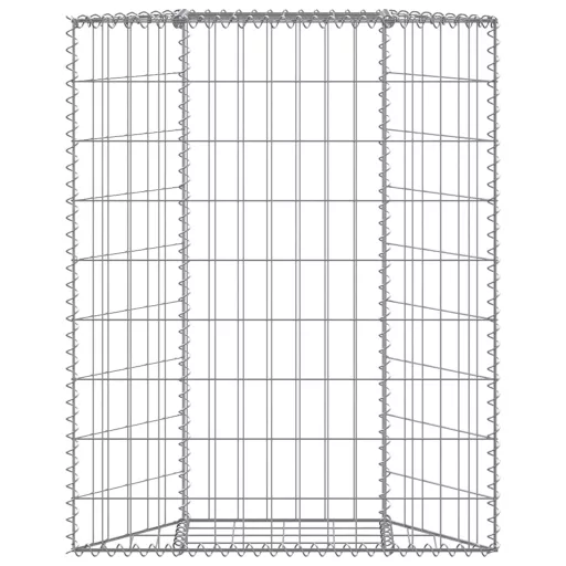 Trapéz alakú horganyzott acél gabion magaságyás 80x20x100 cm