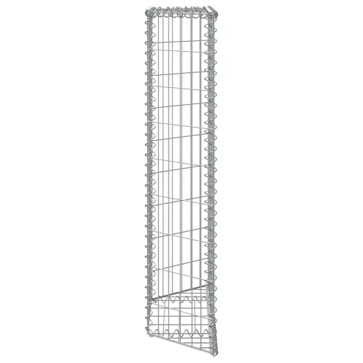 Trapéz alakú horganyzott acél gabion magaságyás 80x20x100 cm