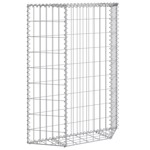 Trapéz alakú horganyzott acél gabion magaságyás 80x20x100 cm