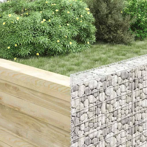 Trapéz alakú horganyzott acél gabion magaságyás 150x20x100 cm