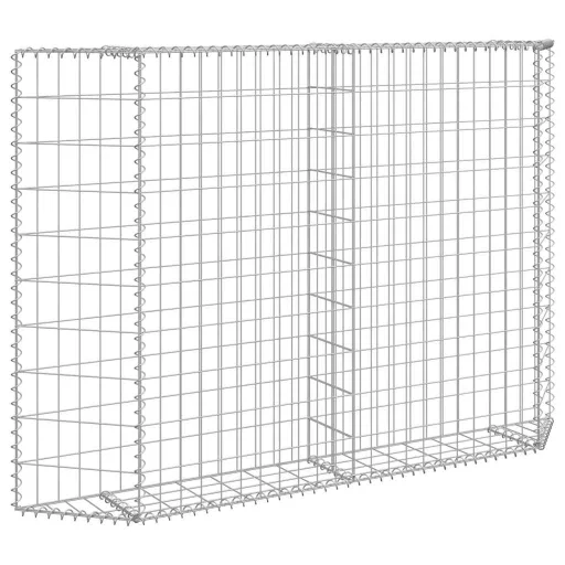 Trapéz alakú horganyzott acél gabion magaságyás 150x20x100 cm