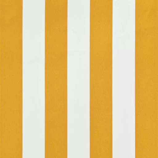 Feltekerhető sárga és fehér napellenző 100 x 150 cm