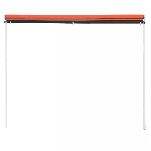 Narancssárga és barna feltekerhető napellenző 150 x 150 cm