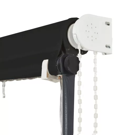 Feltekerhető antracitszürke napellenző LED-del 250 x 150 cm