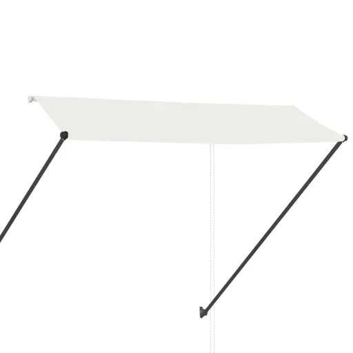 Feltekerhető krémszínű napellenző LED-del 300 x 150 cm