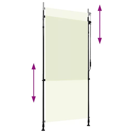 Krémszínű kültéri roló 100 x 270 cm