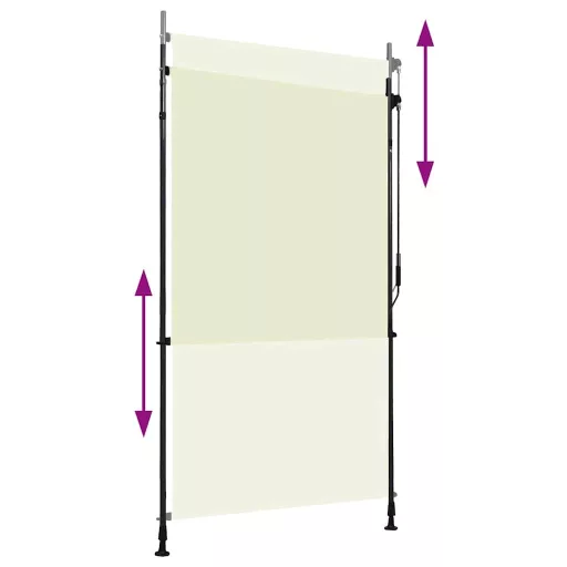 Krémszínű kültéri roló 120 x 270 cm