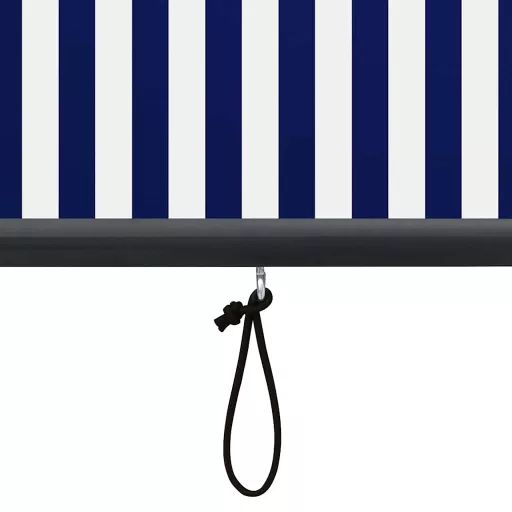 Kék és fehér kültéri roló 60 x 250 cm