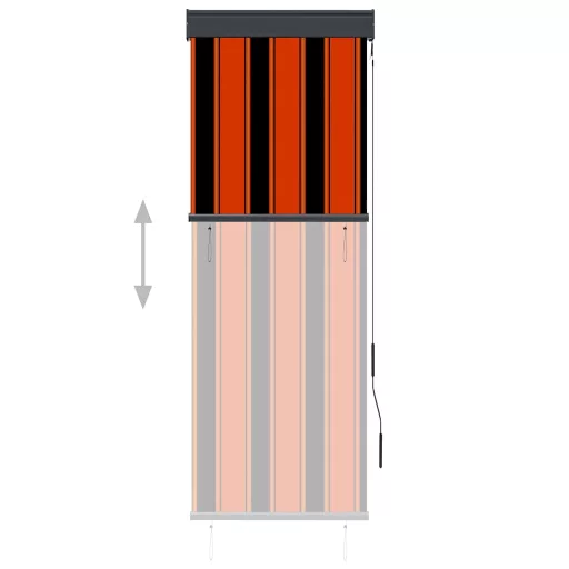 Narancssárga és barna kültéri roló 60 x 250 cm