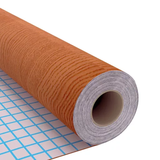 Világos tölgyszínű öntapadó PVC bútorfólia 500 x 90 cm