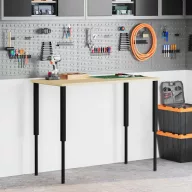2 db fekete állítható fém munkapadváz 55 x (69-95,5) cm