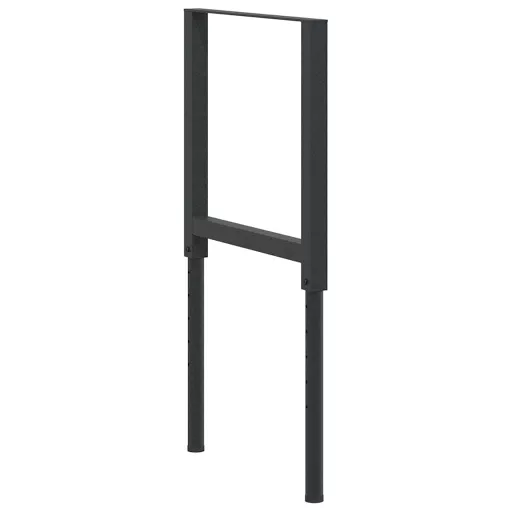 2 db fekete állítható fém munkapadváz 55 x (69-95,5) cm