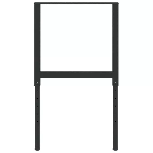 2 db fekete állítható fém munkapadváz 55 x (69-95,5) cm
