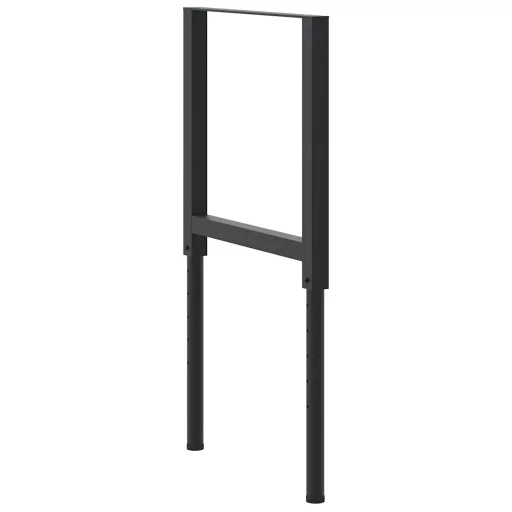 2 db fekete állítható fém munkapadváz 55 x (69-95,5) cm