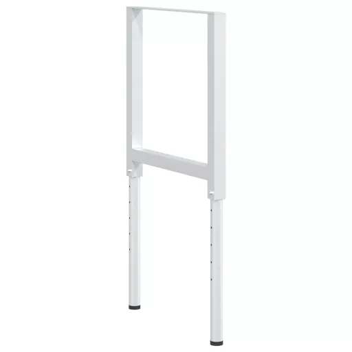 2 db szürke állítható fém munkapadváz 55 x (69-95,5) cm