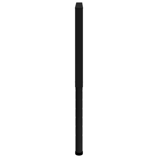 2 db fekete állítható fém munkapadváz 85 x (69-95,5) cm