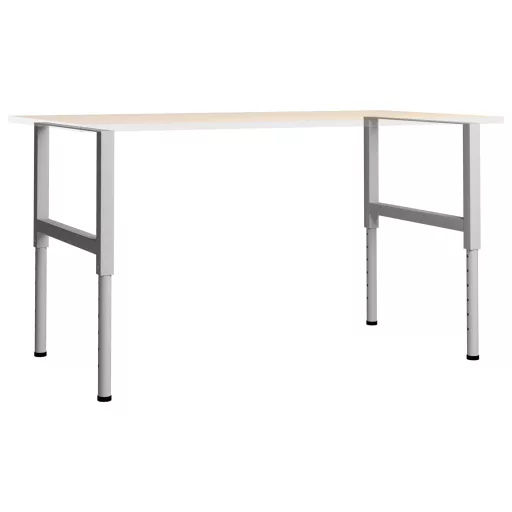 2 db szürke állítható fém munkapadváz 85 x (69-95,5) cm